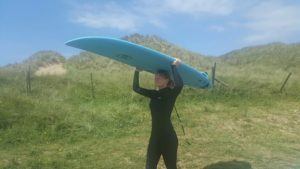 Me with a surfboard